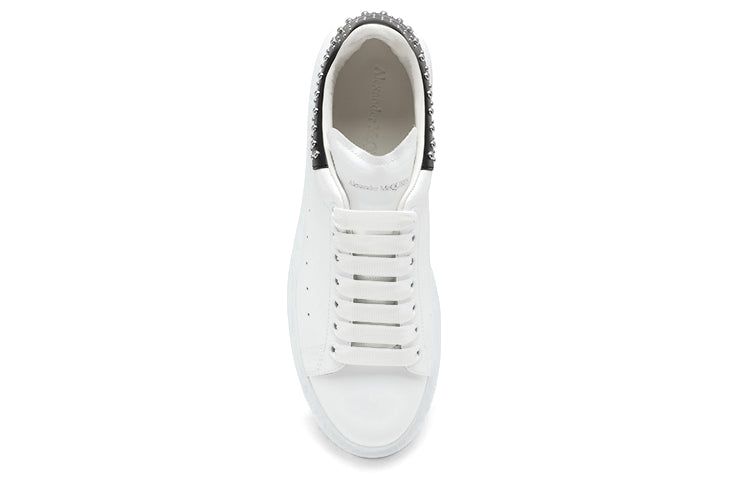 (WMNS) Alexander McQueen Studded Oversized Sneakers 'White Black' 666406WHTQQ9089 sold by KicksCrew product image thumbnail 4
