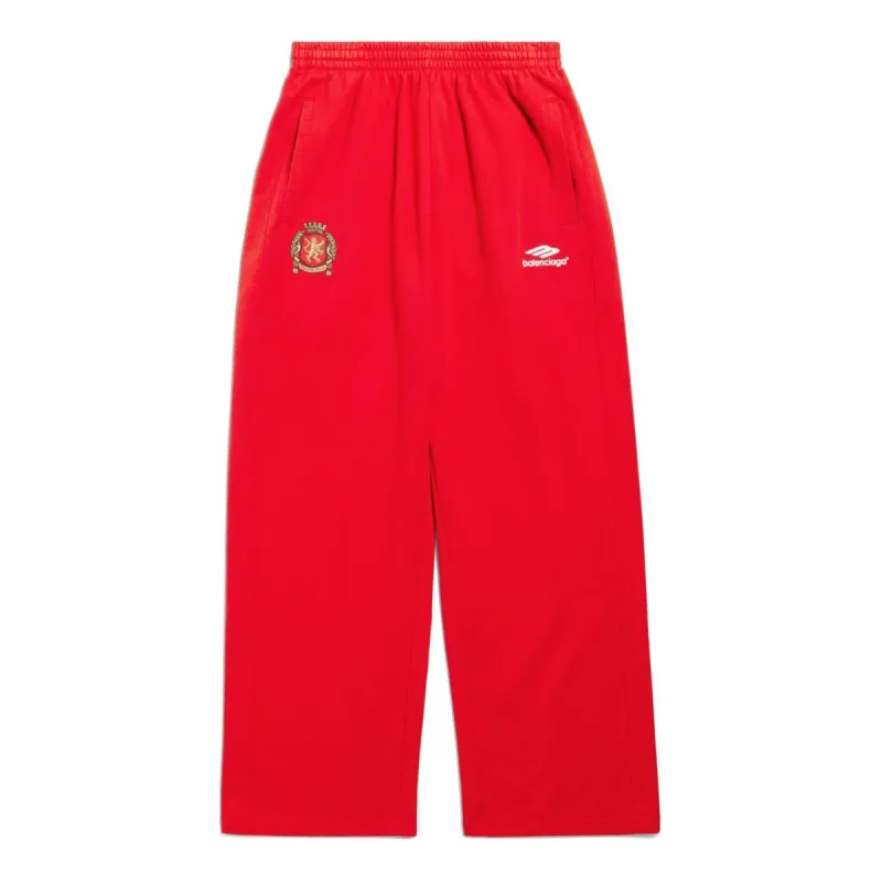 Balenciaga Soccer Baggy Sweatpants 'Red White' 777708TPVW36643 sold by KicksCrew