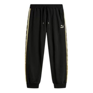 PUMA Classics Sweatpants 'Black Yellow' 625823-01 sold by KicksCrew