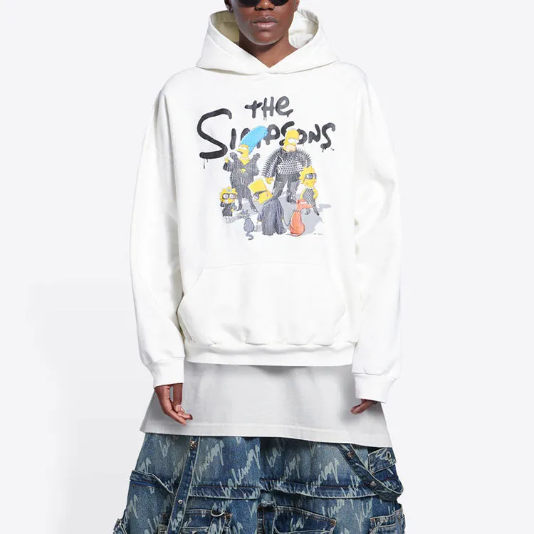 Balenciaga x THE SIMPSONS Cotton Hoodie Wide Fit 'White' 675003TLVG89016 sold by KicksCrew product image thumbnail 4