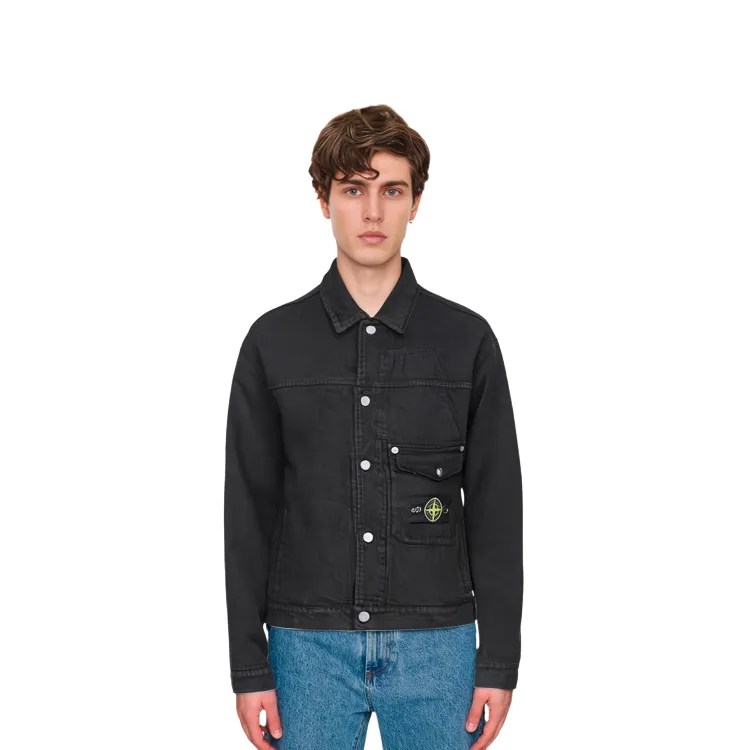 Supreme x STONE ISLAND FW23 Week10 Denim Trucker Jacket Logo 'Black' SUP-FW23-170 sold by KicksCrew product image thumbnail 4