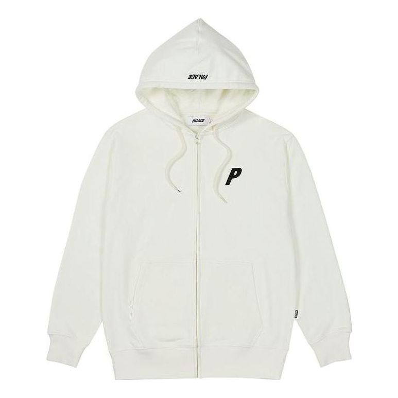 Palace Felt P Zip Hood 'White' P24CS115 sold by KicksCrew