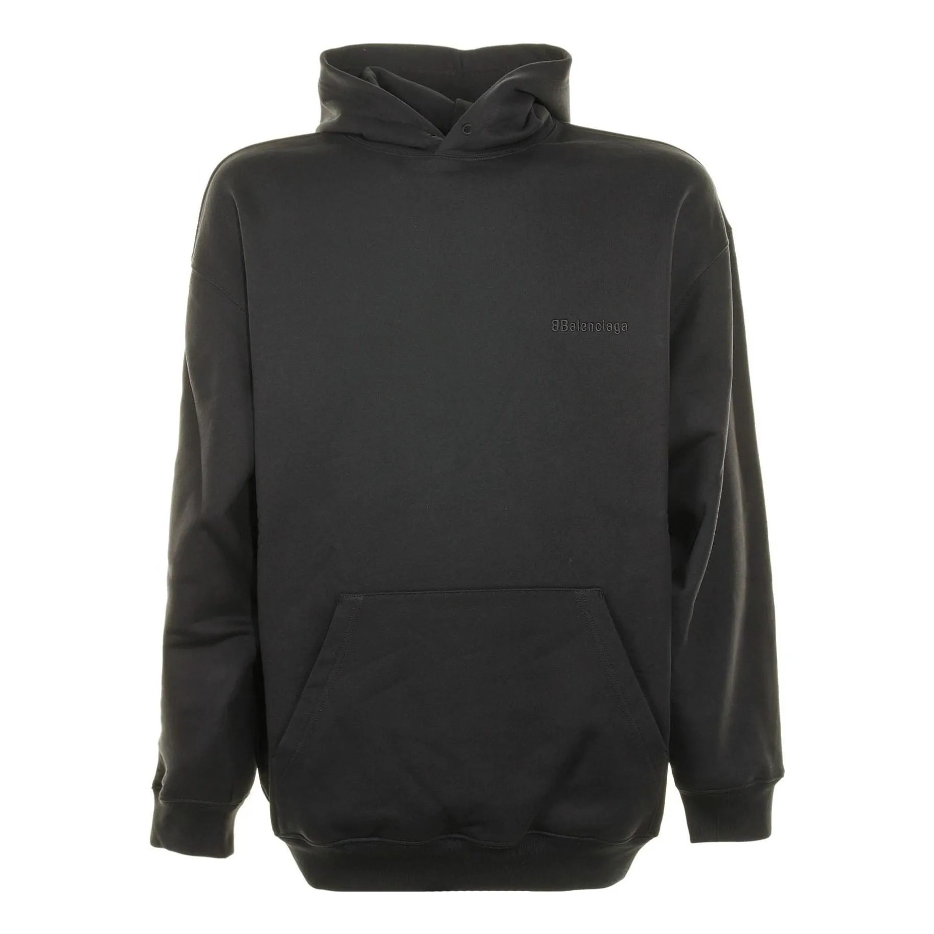 Balenciaga Logo Embroidered Hoodie 'Washed Black' 570811TKVB58190 sold by KicksCrew