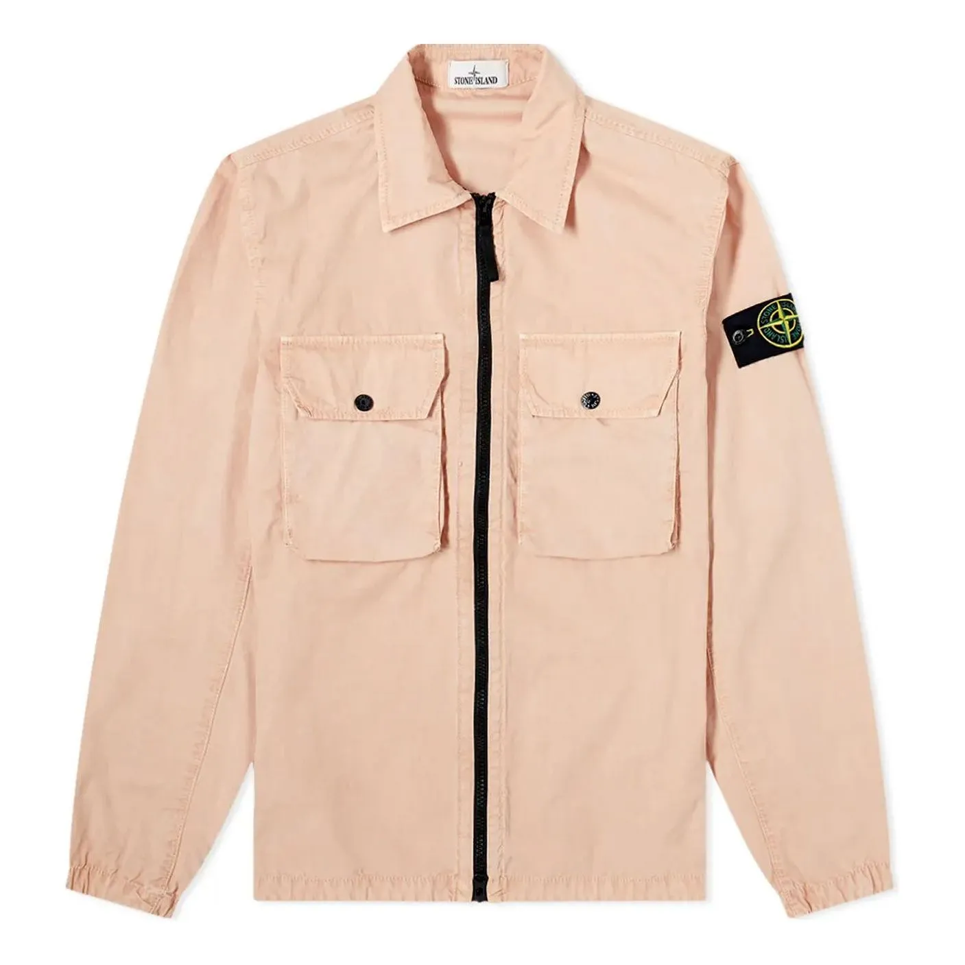STONE ISLAND 2 Pocket Brushed Cotton Shirt Jacket 'Antique' 7515113WN-V0182 sold by KicksCrew