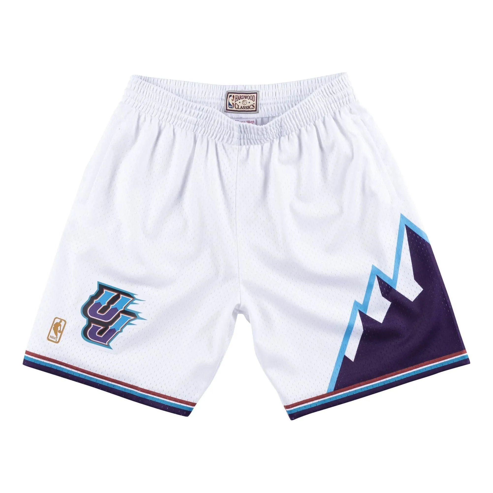 Mitchell & Ness NBA Swingman Shorts Utah Jazz 1996-97 'White Purple' SMSHAC19029-UJAWHIT96 sold by KicksCrew