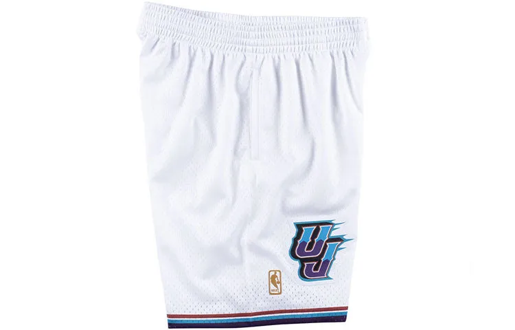 Mitchell & Ness NBA Swingman Shorts Utah Jazz 1996-97 'White Purple' SMSHAC19029-UJAWHIT96 sold by KicksCrew product image thumbnail 3