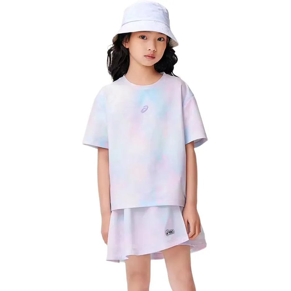 (GS) ASICS Short Sleeved Tie-Dye T-shirt 'Blue Purple' 332241174014 sold by KicksCrew product image thumbnail 3