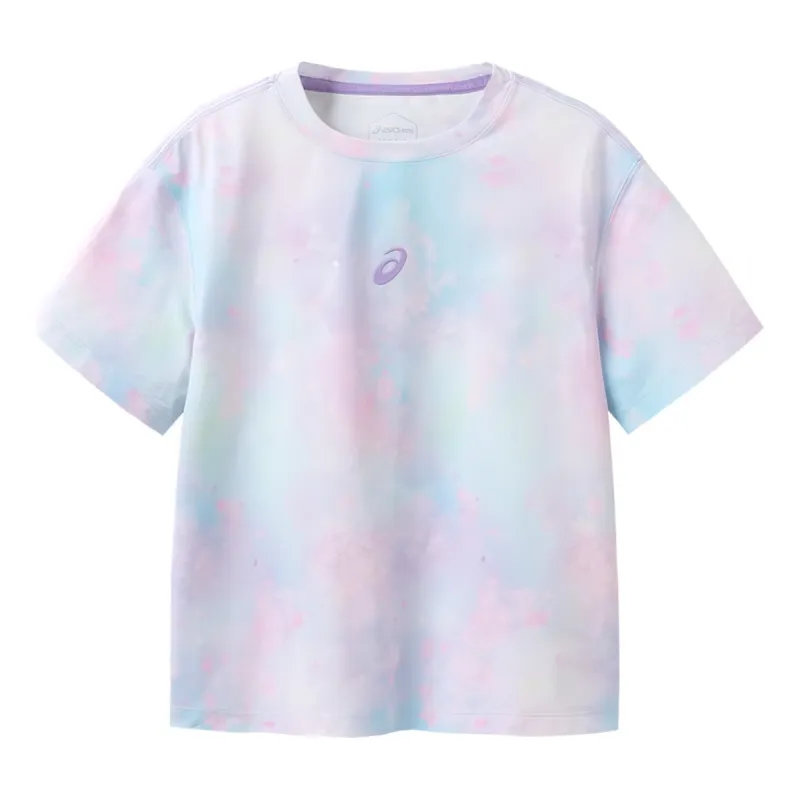 (GS) ASICS Short Sleeved Tie-Dye T-shirt 'Blue Purple' 332241174014 sold by KicksCrew