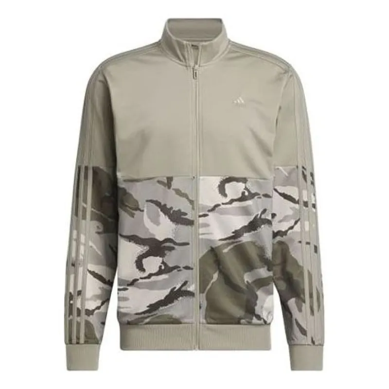 adidas Essentials Camo Tricot Track Jacket 'Green' IT0558 sold by KicksCrew
