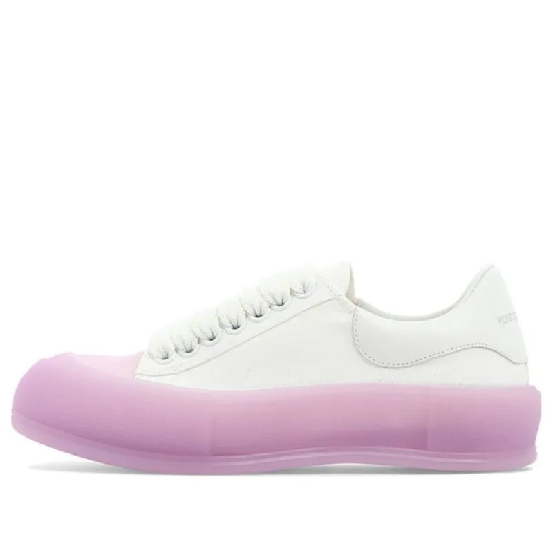 (WMNS) Alexander McQueen Deck Skate Plimsoll Shoes 'White Pink' 697120W4MVW9490 sold by KicksCrew