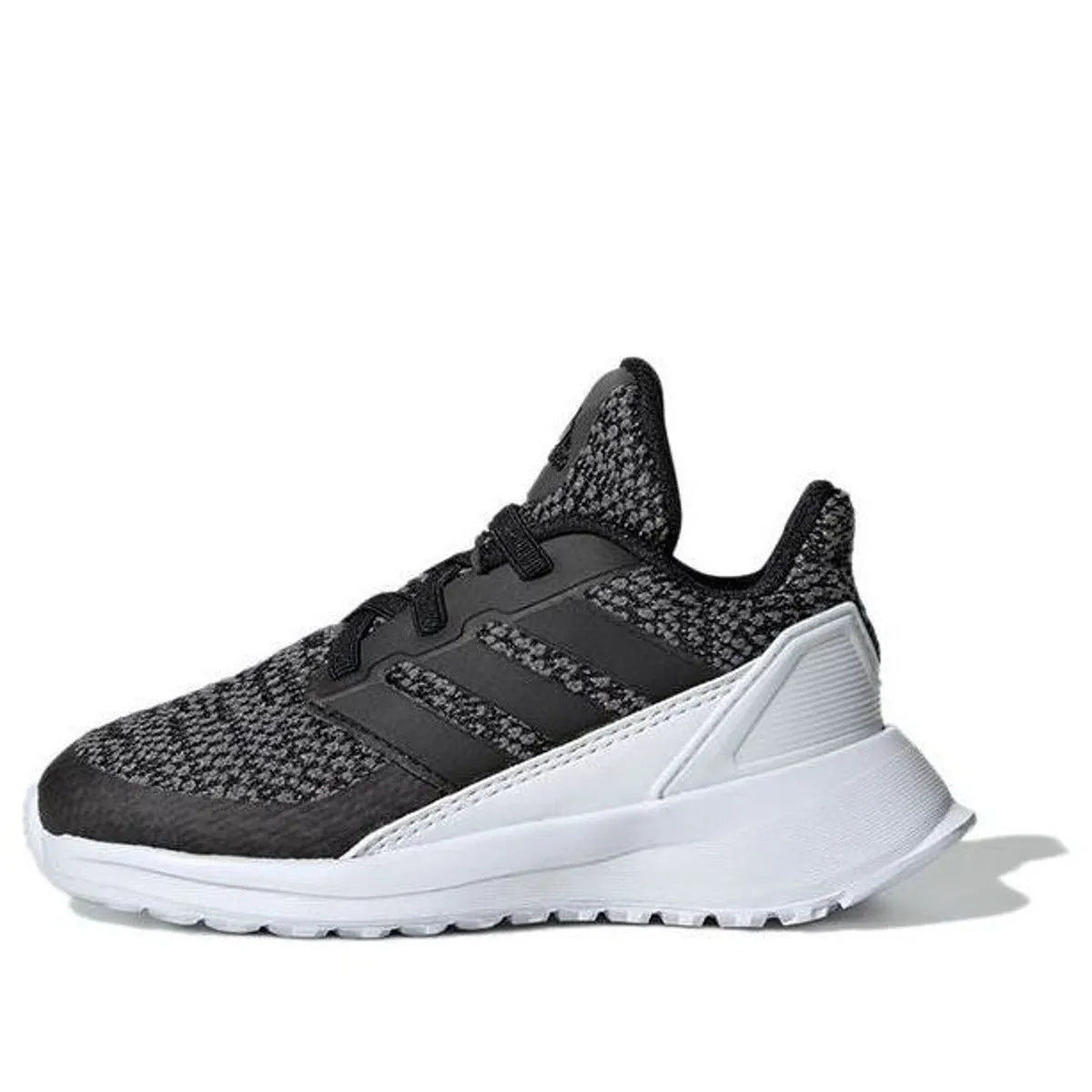 (TD) adidas Rapidarun Knit EL 'Black White' D97005 sold by KicksCrew