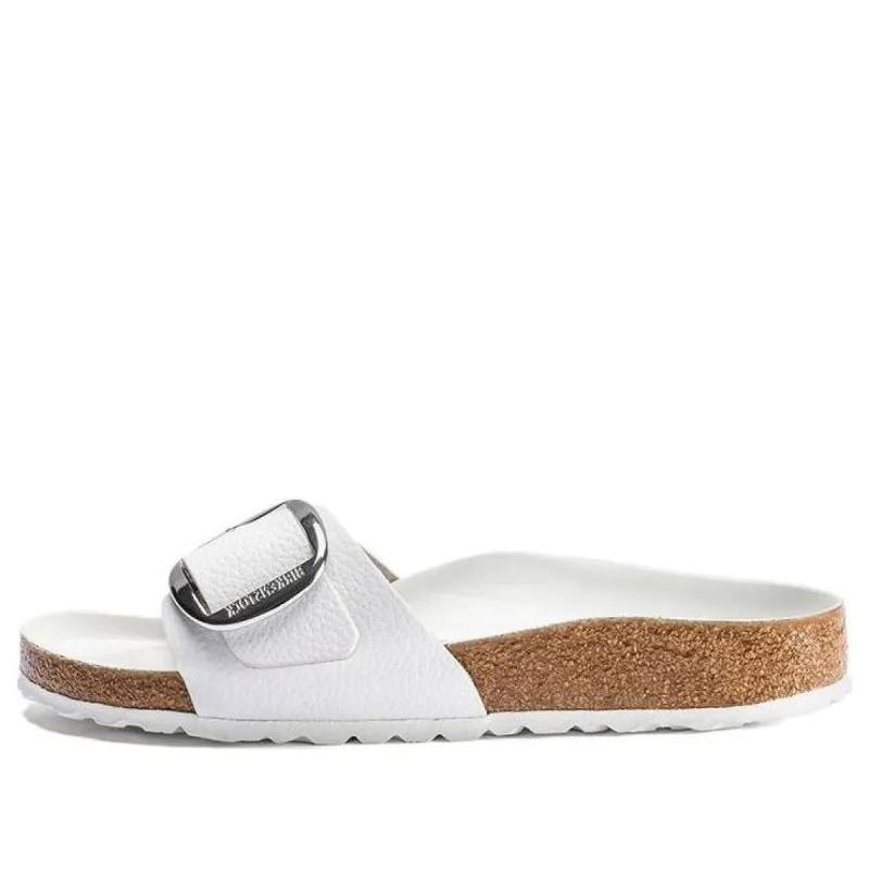 Birkenstock Madrid Big Buckle Leather Narrow Fit Sandals 'White' 1018866 sold by KicksCrew