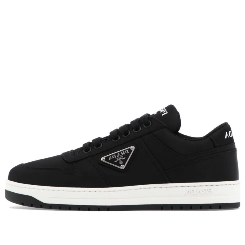 (WMNS) PRADA Double Wheel Re-nylon Gabardine Sneakers 'Black' 1E936M_3LFV_F0002_F_030 sold by KicksCrew