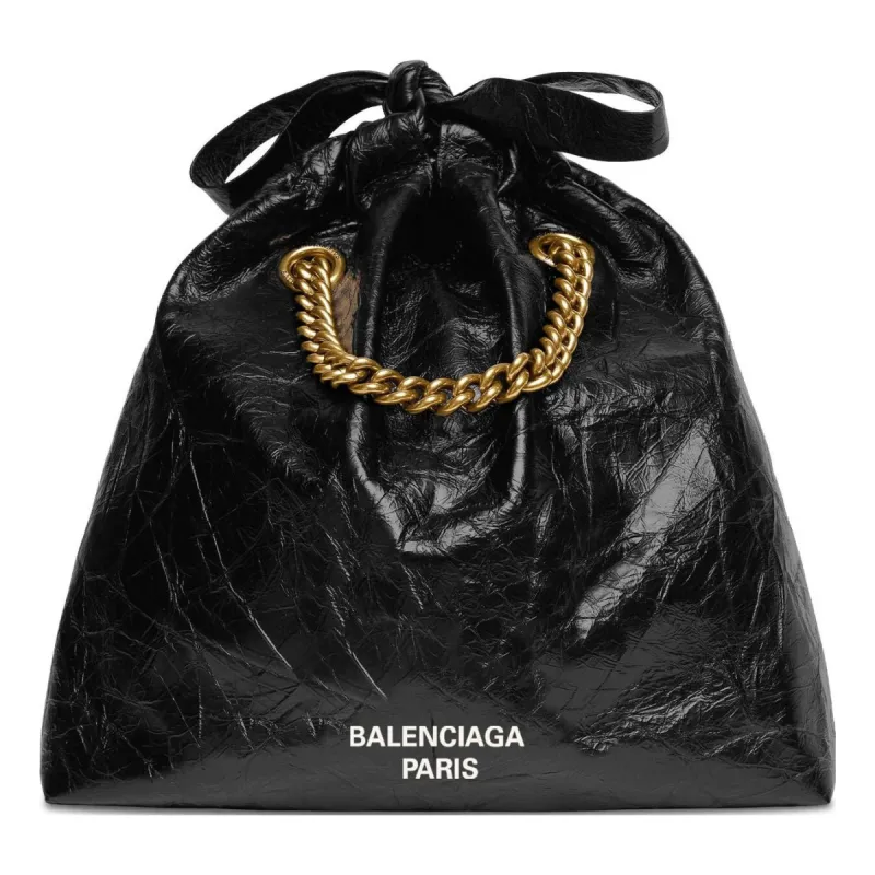(WMNS) Balenciaga Crush Small Tote Bag 'Black' 742942210IT1000 sold by KicksCrew