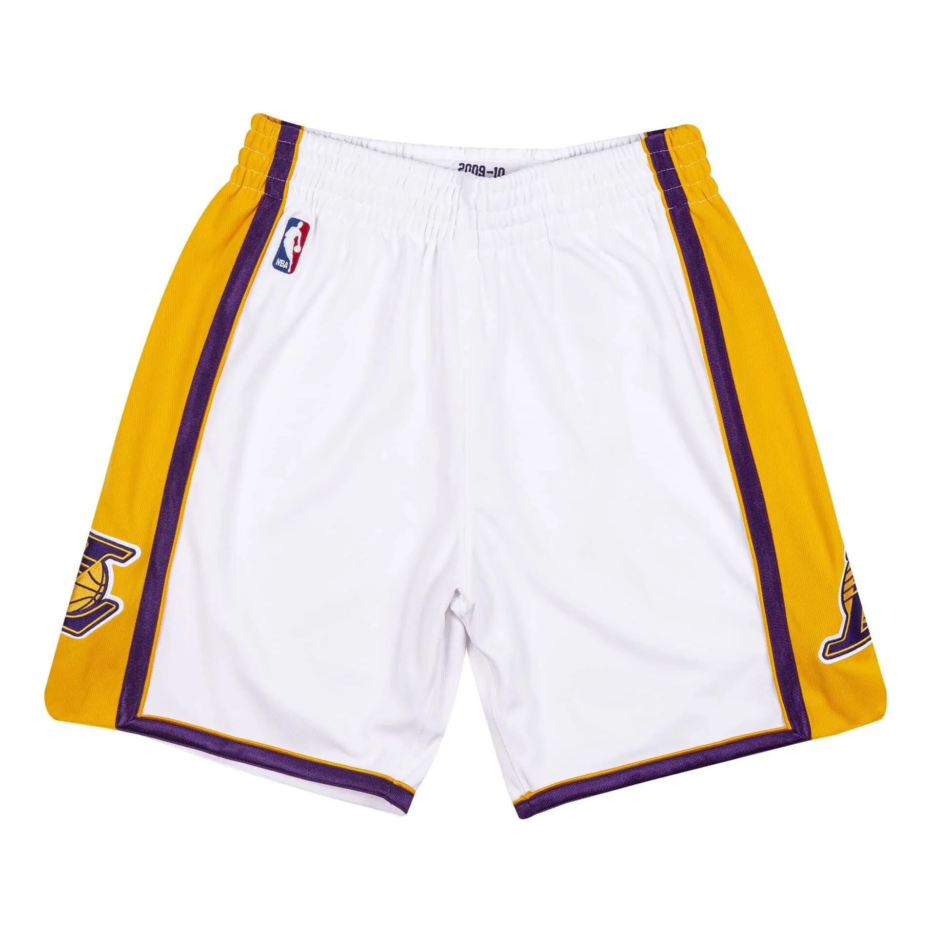 Mitchell & Ness NBA Authentic Shorts Los Angeles Lakers 2009-10 'White Yellow Purple' ASHRAC19105-LALWHIT09 sold by KicksCrew