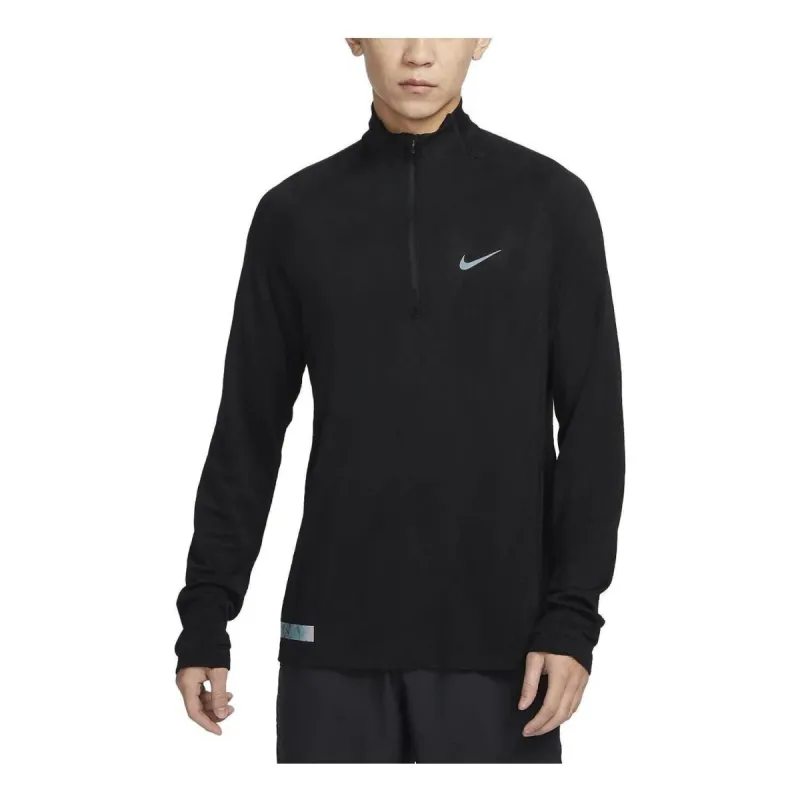 Nike Therma-FIT Repel Element 1/2 Zip Long Sleeve T-shirt 'Black' DV9288-010 sold by KicksCrew