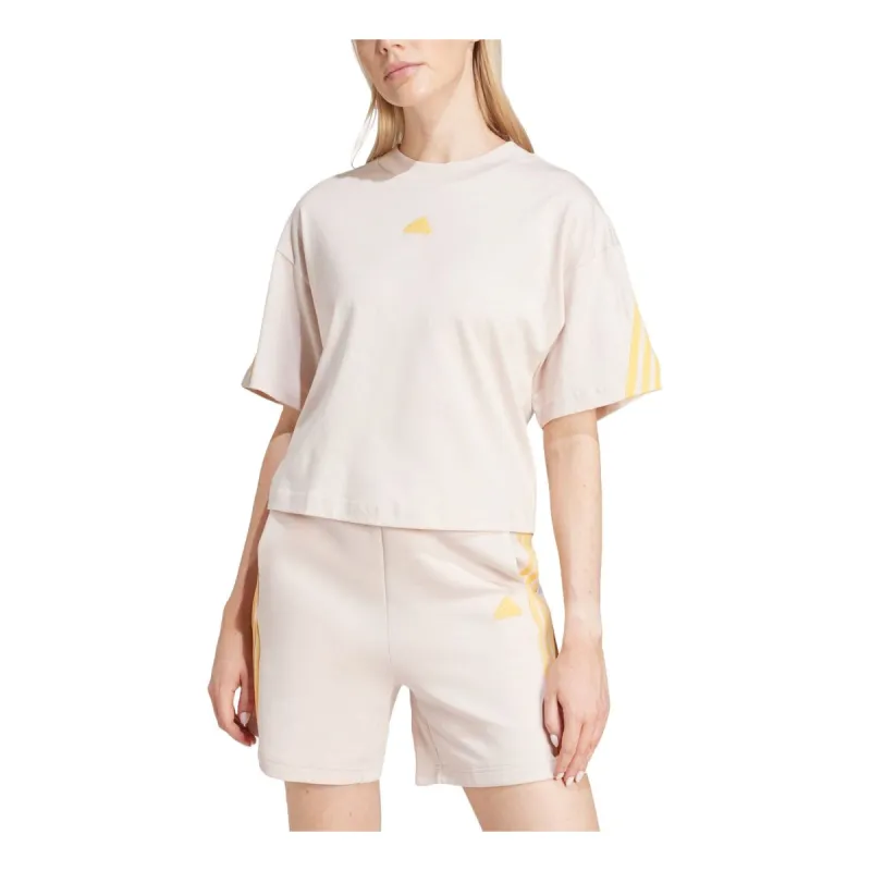 (WMNS) adidas Future Icons 3-Stripes T-shirt Asia Sizing 'Putty Mauve' IS3619 sold by KicksCrew