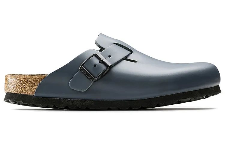 Birkenstock Boston Soft Leather Mules 'Blue' 60151 sold by KicksCrew product image thumbnail 2