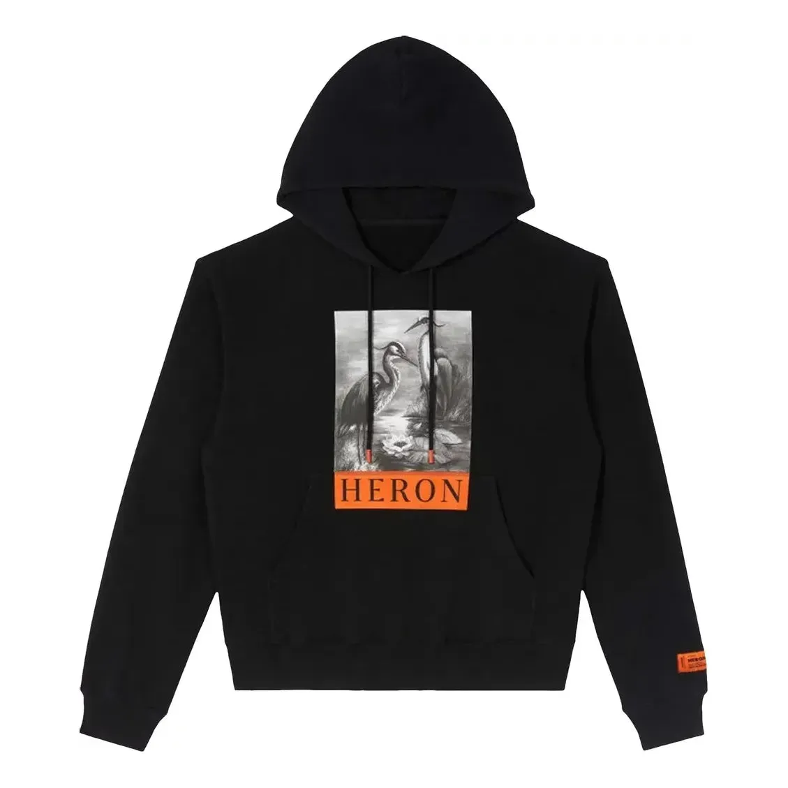 HERON PRESTON Hoodie Heron 'Black White' HMBB017C99JER0041001 sold by KicksCrew