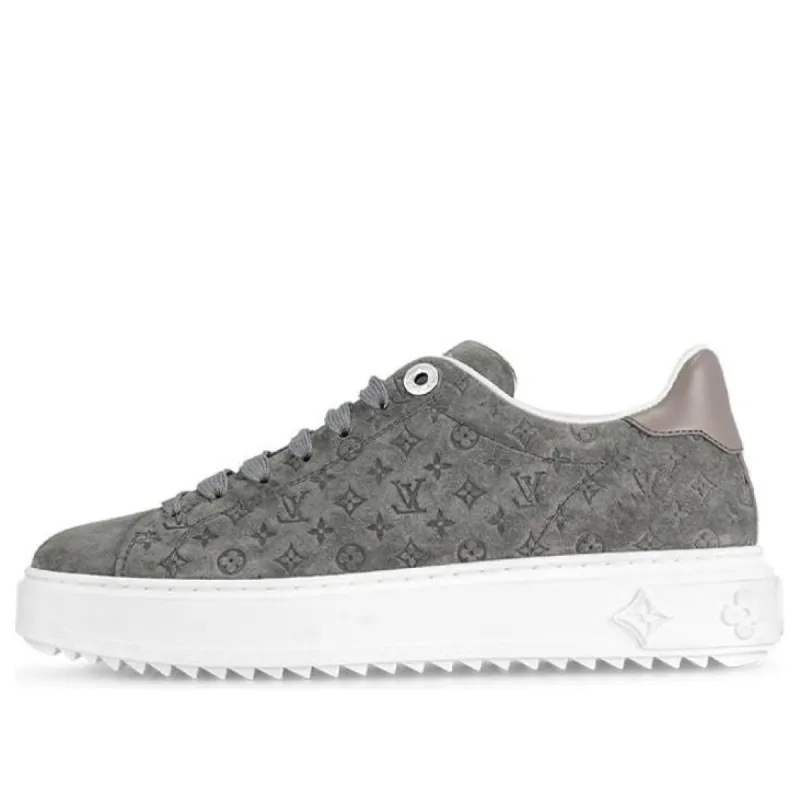 (WMNS) LOUIS VUITTON Time Out Sneakers 'Grey Minimonogram' 1ABR1M sold by KicksCrew