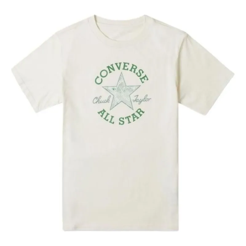 (WMNS) Converse Chuck Patch Infill T-Shirt 'White Green' 10026362-A04 sold by KicksCrew