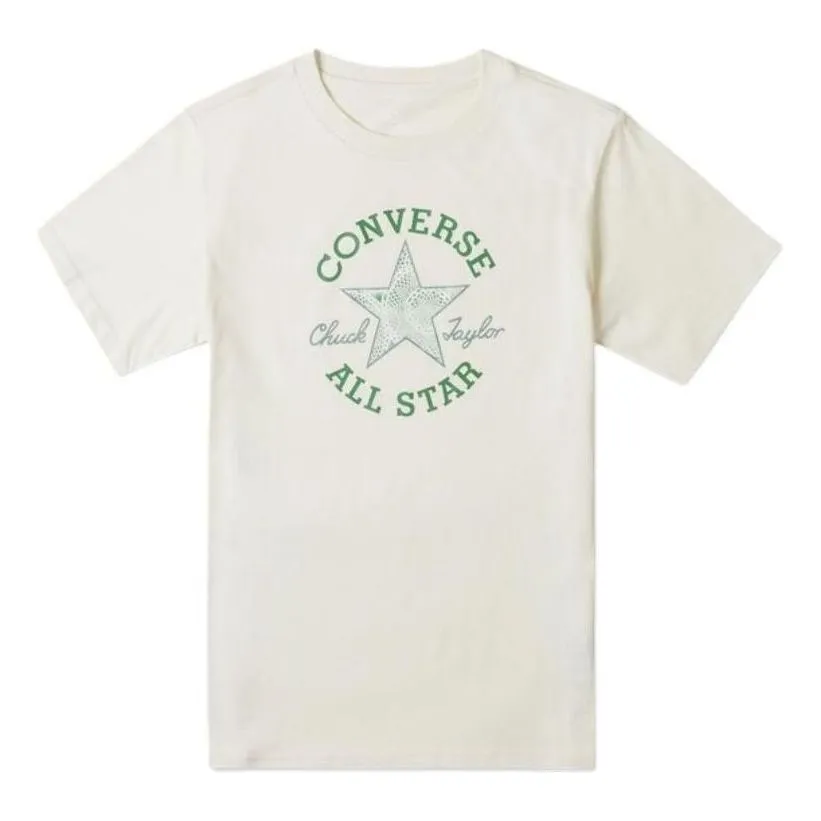 (WMNS) Converse Chuck Patch Infill T-Shirt 'White Green' 10026362-A04 sold by KicksCrew