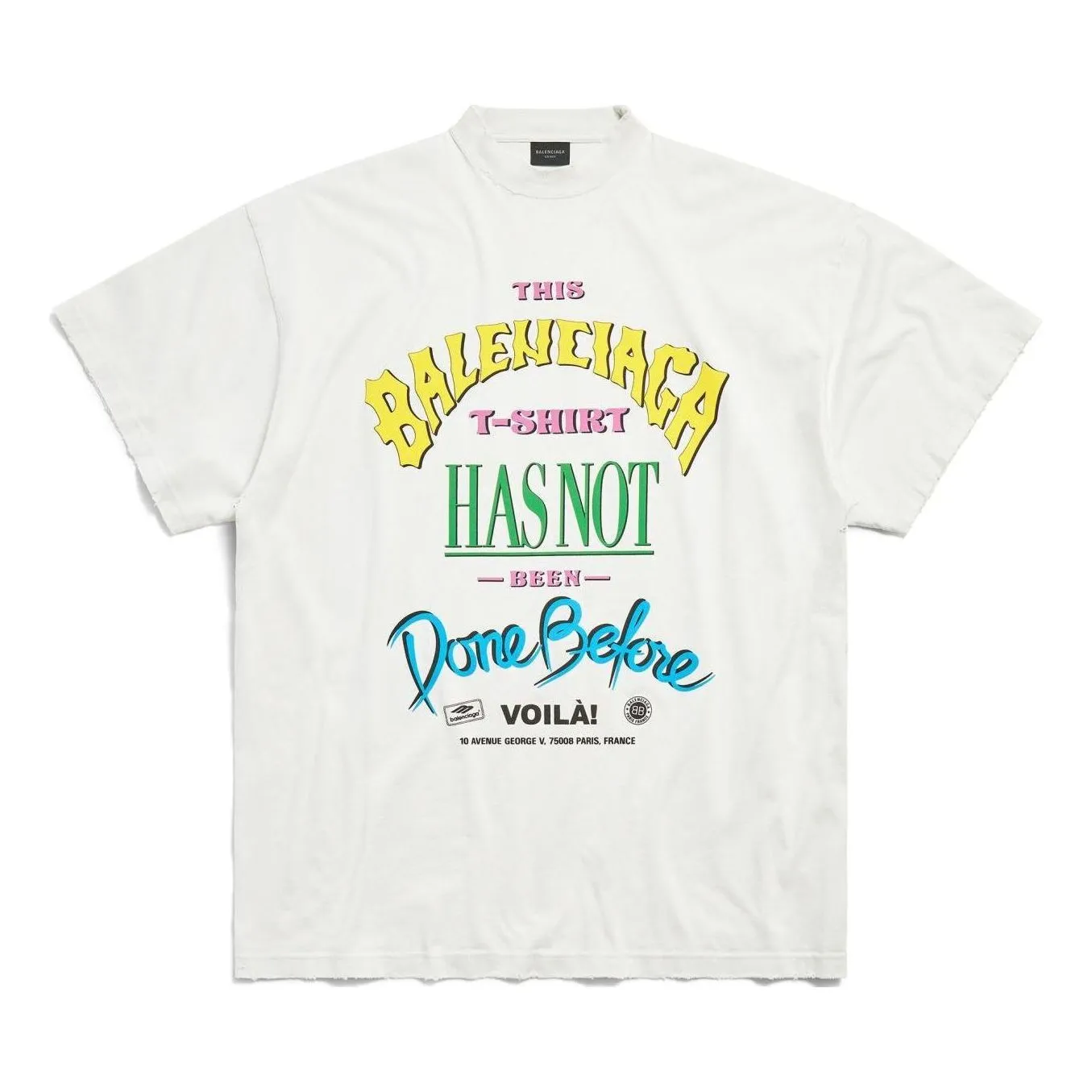 Balenciaga Not Been Done Oversized T-shirt 'Off White' 787349TQVW49012 sold by KicksCrew