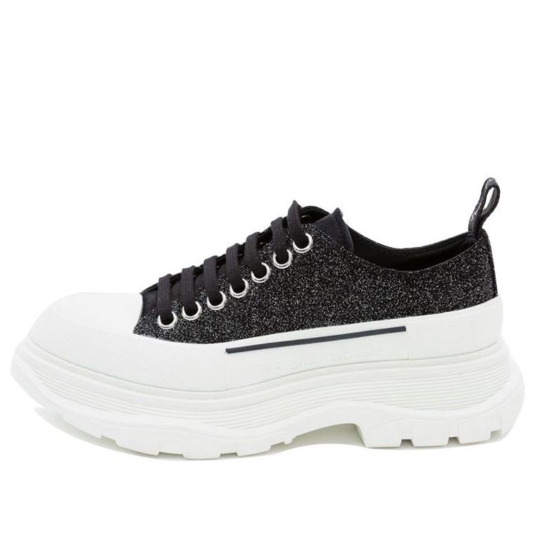 (WMNS) Alexander McQueen Tread Slick Lace Up Low 'Galaxy Black' 633902WHW571027 sold by KicksCrew