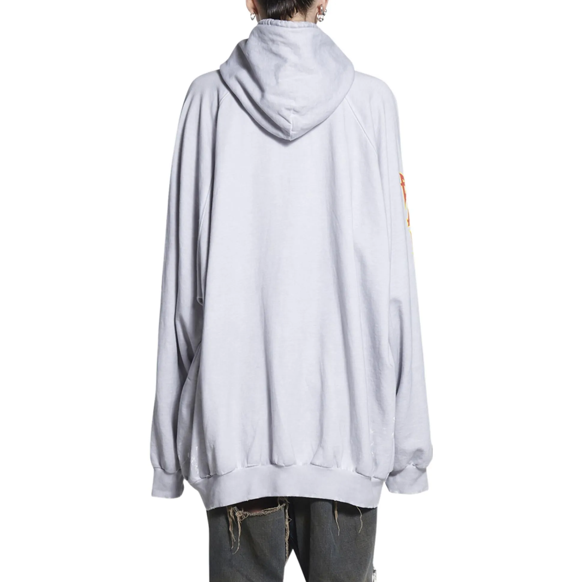 Balenciaga Metallica Hoodie Oversized Fit 'Dirty White Orange' 697879TMV890901 sold by KicksCrew product image thumbnail 5