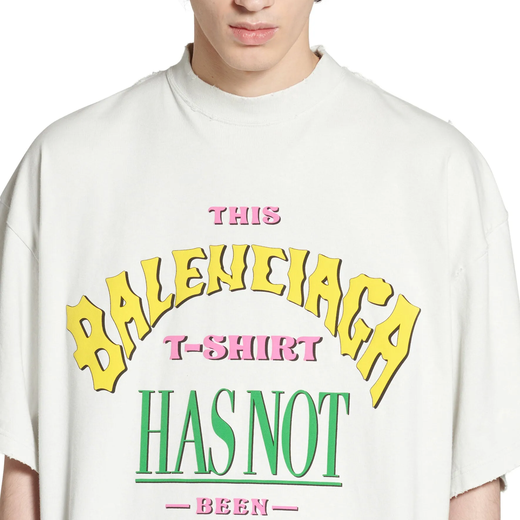 Balenciaga Not Been Done Oversized T-shirt 'Off White' 787349TQVW49012 sold by KicksCrew product image thumbnail 3