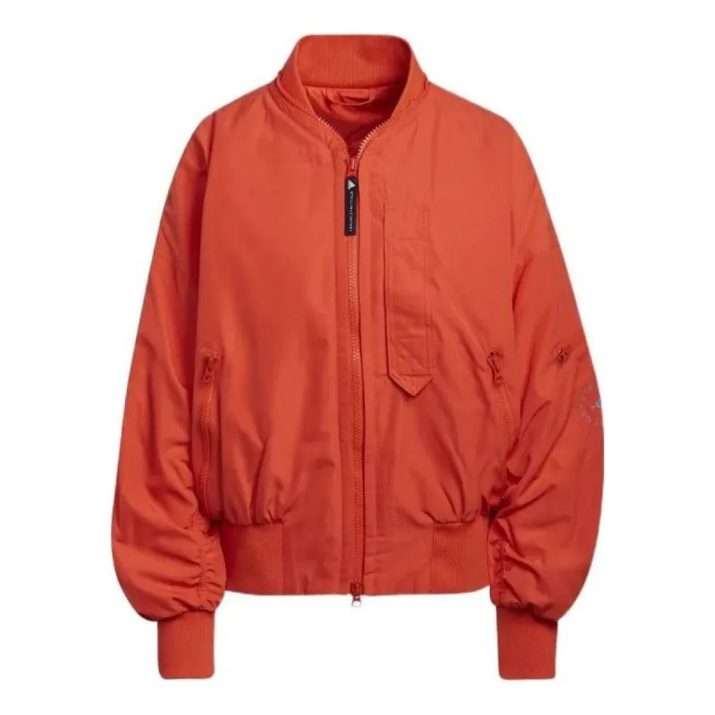 (WMNS) adidas by Stella McCartney Bomber Jacket 'Orange' H59970 sold by KicksCrew