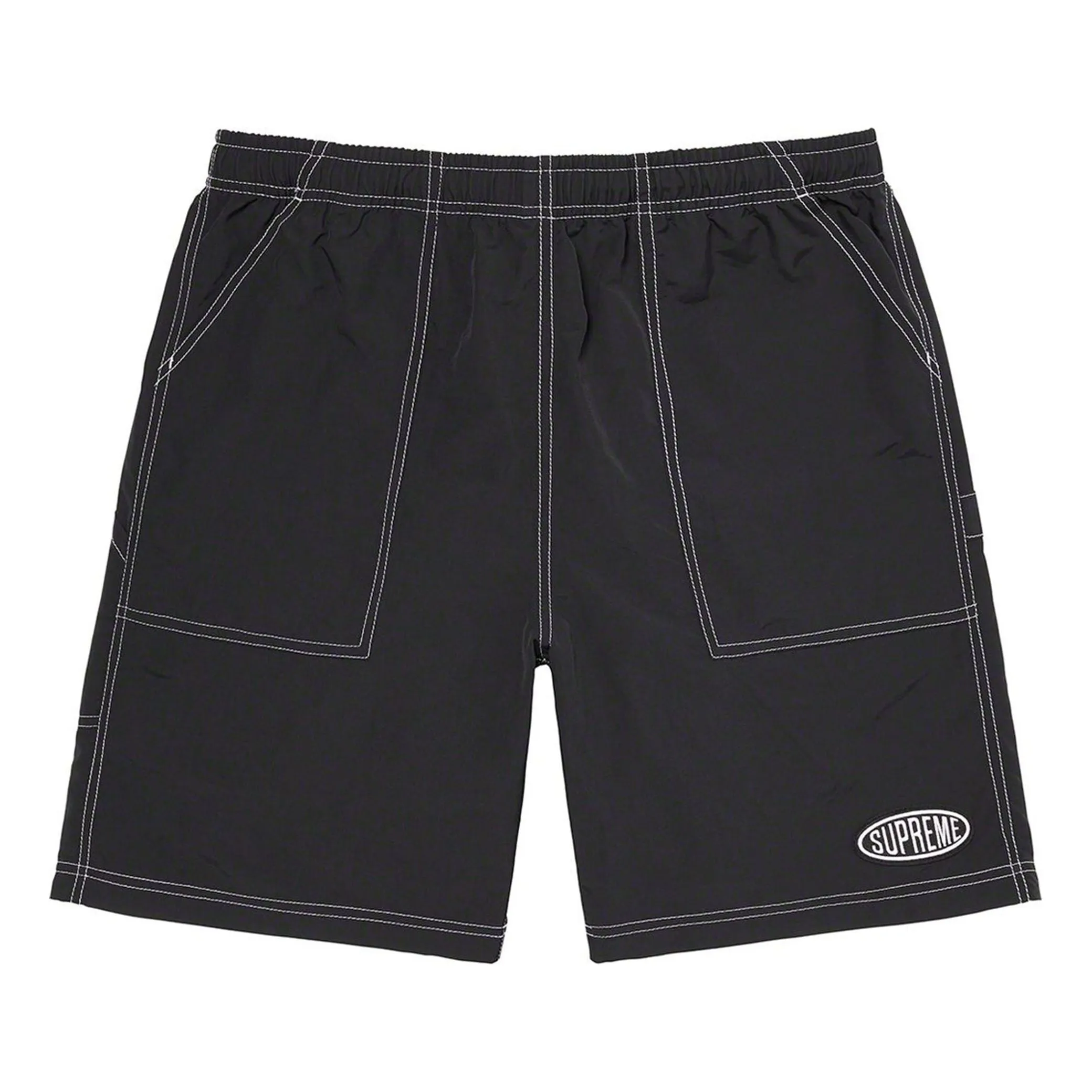 Supreme Nylon Painter Shorts 'Black White' SUP-SS23-218 sold by KicksCrew
