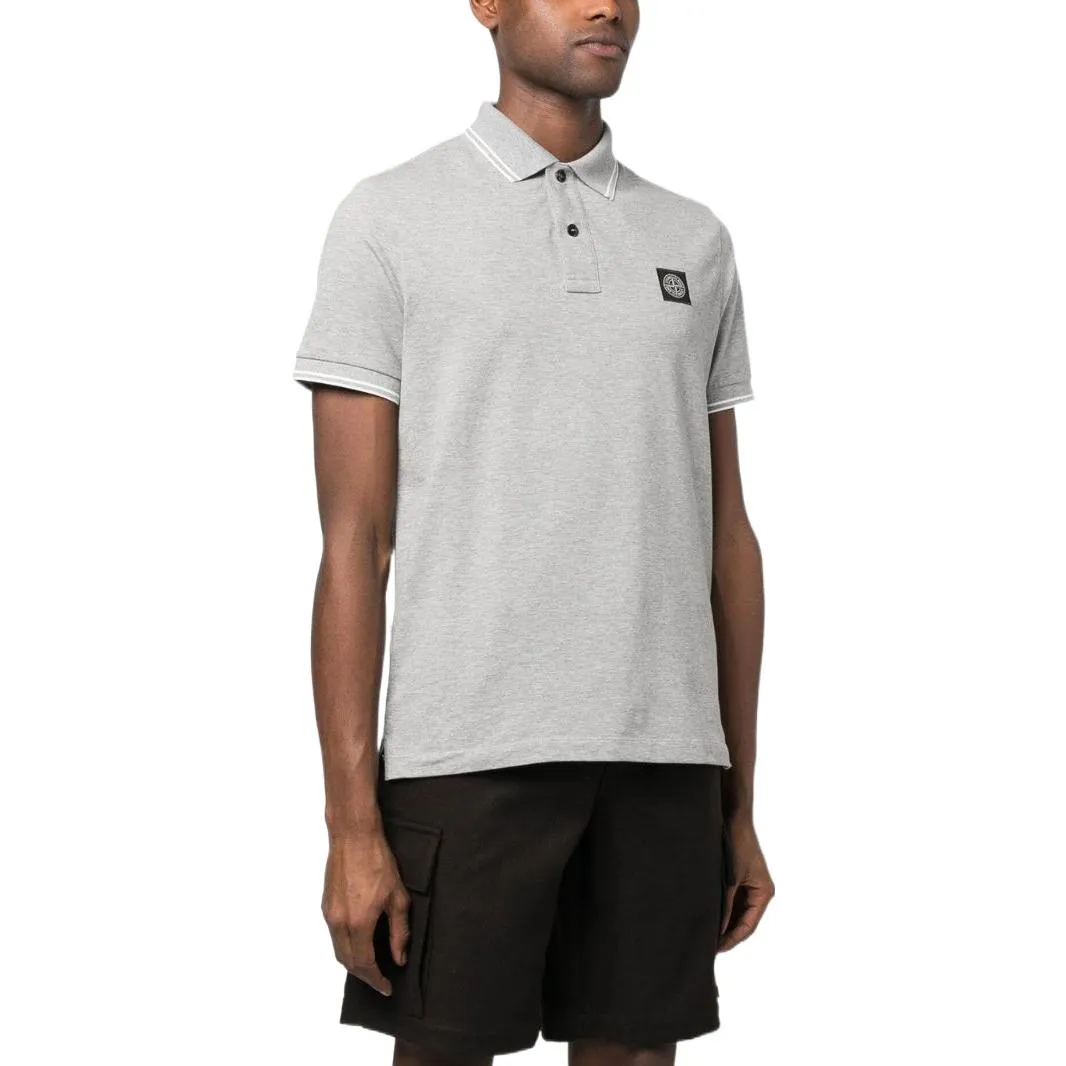 STONE ISLAND Patch Polo Shirt 'Grey Marl' 10152SC18-A0M64 sold by KicksCrew product image thumbnail 3