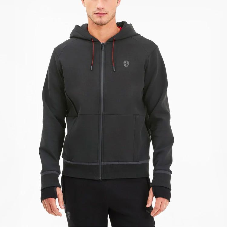 Puma Ferrari Hooded sweat jacket 'Black Grey' 596119-01 sold by KicksCrew product image thumbnail 4
