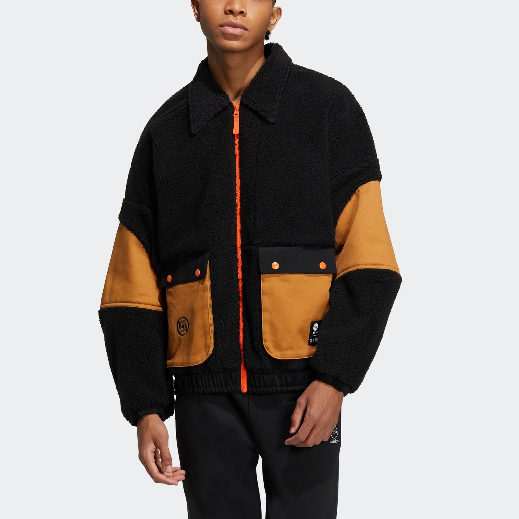 ヌーピー Adidas Neo x Jujutsu Kaisen Jackets 'Black Orange' HZ2426 | Parallel