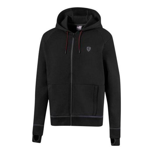 Puma Ferrari Hooded sweat jacket 'Black Grey' 596119-01 sold by KicksCrew