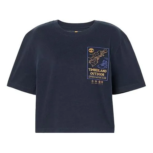 (WMNS) Timberland Cropped T-Shirt 'Navy' A6HRD-433 sold by KicksCrew