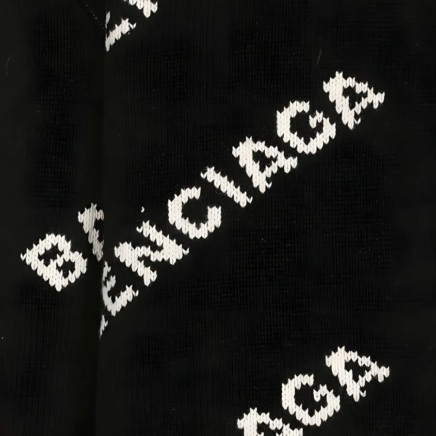 (WMNS) Balenciaga Logo Oversized Cardigan 'Black' 555275T14711070 sold by KicksCrew product image thumbnail 3