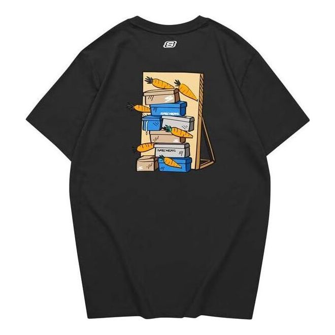 Skechers x Carrot Graphic Tee 'Black Yellow Blue' L222U060-0018 sold by KicksCrew