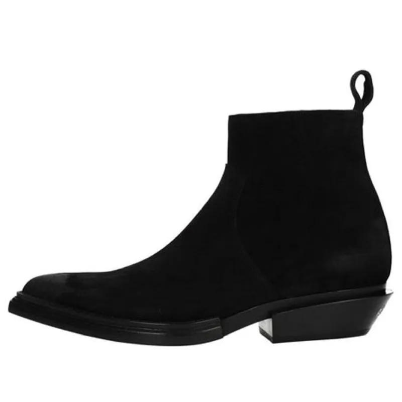Balenciaga Santiago Black Suede Ankle Boots 'Black' 579736WA7301000 sold by KicksCrew