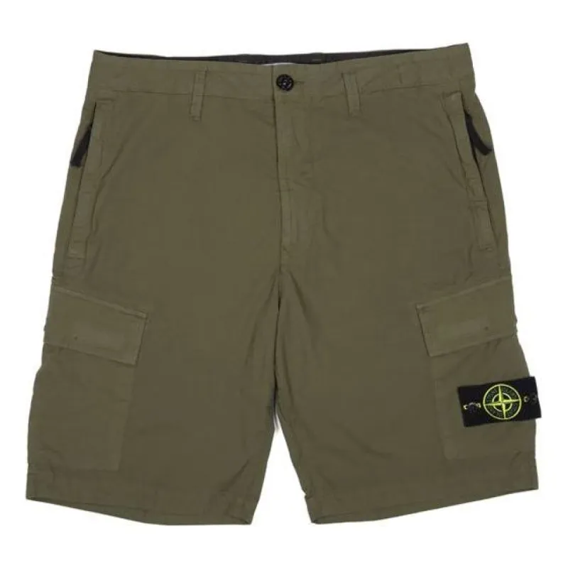 STONE ISLAND Cargo Bermuda Shorts 'Olive' 7415L0803-V0058 sold by KicksCrew
