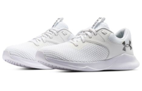 (WMNS) Under Armour Charged Aurora 2 'White Metallic Warm Silver' 3025060-100 sold by KicksCrew