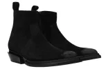 Balenciaga Santiago Black Suede Ankle Boots 'Black' 579736WA7301000 sold by KicksCrew