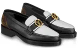 (WMNS) LOUIS VUITTON Academy Flat Loafers 'Black with Monogram Back' 1A66QN sold by KicksCrew