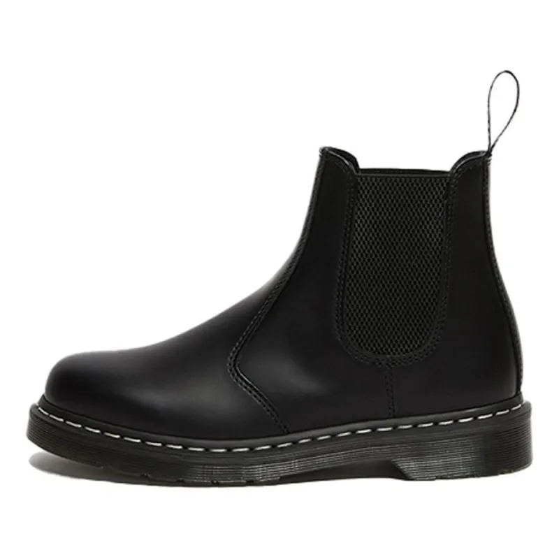 Dr.Martens 2976 White Stitch Leather Chelsea Boots 'Black' 26257001 sold by KicksCrew