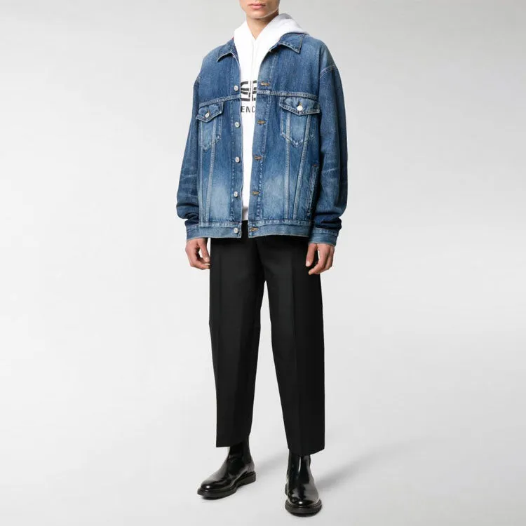 Balenciaga Neck Logo Denim Jacket 'Blue' 571324TCW032340 sold by KicksCrew product image thumbnail 4