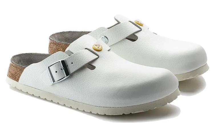 Birkenstock Boston ESD Natural Leather Narrow Fit Sandals 'White' 0061378 sold by KicksCrew product image thumbnail 3