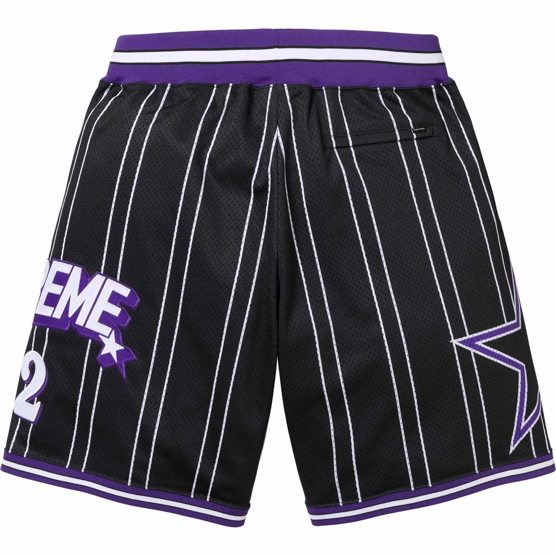 Supreme Star Basketball Shorts 'Black White' SUP-SS24-287 sold by KicksCrew product image thumbnail 2