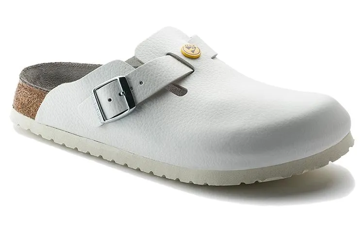 Birkenstock Boston ESD Natural Leather Narrow Fit Sandals 'White' 0061378 sold by KicksCrew product image thumbnail 2