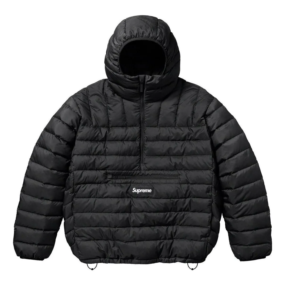 Supreme Micro Down Half Zip Hooded Pullover 'Black White' SUP-FW23-132 sold by KicksCrew